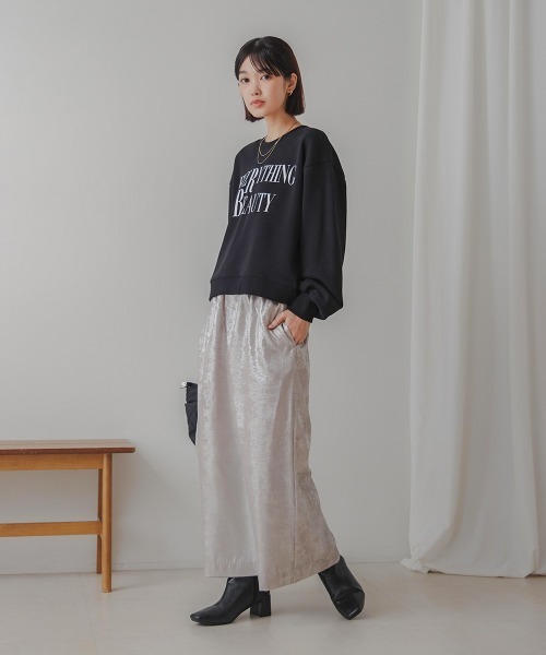 Bou Jeloud(ブージュルード)の「シャイニースカート(スカート・レディース・シルバー/ブラック・38)」の9枚目の写真