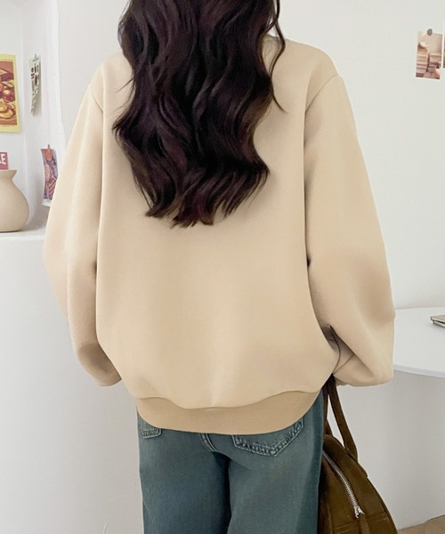 ABITOKYO(アビトーキョー)の「花柄刺繍裏起毛スウェットプルオーバー(スウェット・レディース・ベージュ/ブラック/ネイビー・L/XL/M)」の18枚目の写真