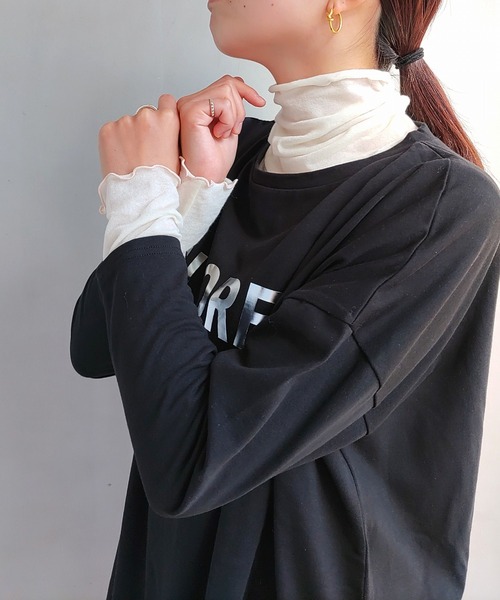Q(キュー)の「マシュマロタートル(Tシャツ/カットソー・レディース・ライトブルー/ブラック/アイボリー/ライトグレー/ネイビー/ラベンダー・MEDIUM)」の2枚目の写真
