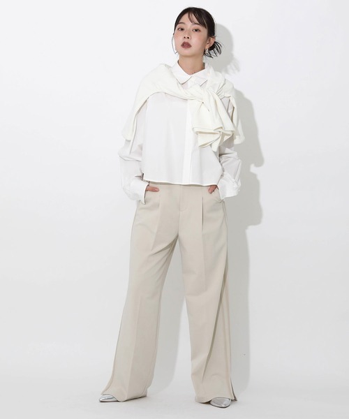 Gready Brilliant（グレディブリリアン）の「サイドラインパンツ（その他パンツ・レディース・ダークブラウン/ベージュ系・FREE）」の3枚目の写真