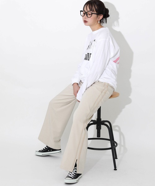 Gready Brilliant（グレディブリリアン）の「サイドラインパンツ（その他パンツ・レディース・ダークブラウン/ベージュ系・FREE）」の7枚目の写真