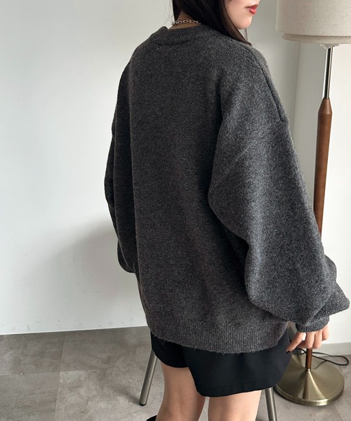 apres jour mignon（アプレジュールミニョン）の「ハートモチーフニット【ZOZOTOWN限定アイテム】（ニット/セーター・レディース・チャコールグレー/ネイビー/ダークブラウン・フリー/X-LARGE）」の10枚目の写真
