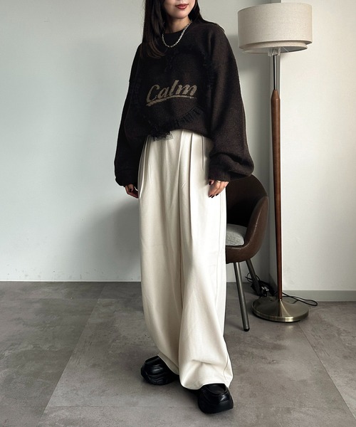 apres jour mignon（アプレジュールミニョン）の「ハートモチーフニット【ZOZOTOWN限定アイテム】（ニット/セーター・レディース・チャコールグレー/ネイビー/ダークブラウン・フリー/X-LARGE）」の20枚目の写真