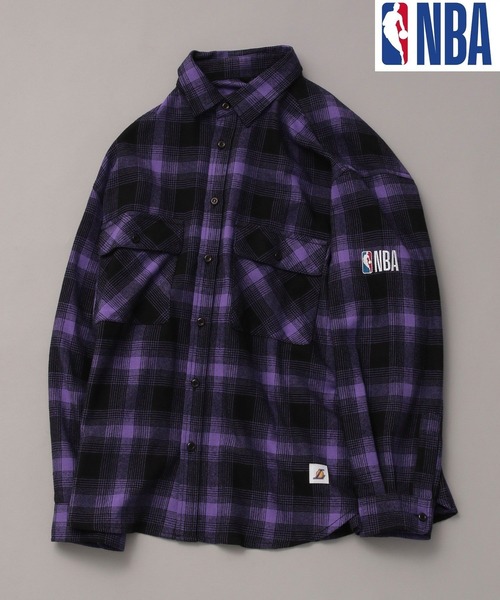 NBA(エヌビーエー)の「【NBA】刺繍チェックネルシャツ(シャツ/ブラウス・メンズ・ブルー/グリーン/レッド/パープル・MEDIUM/LARGE)」の18枚目の写真