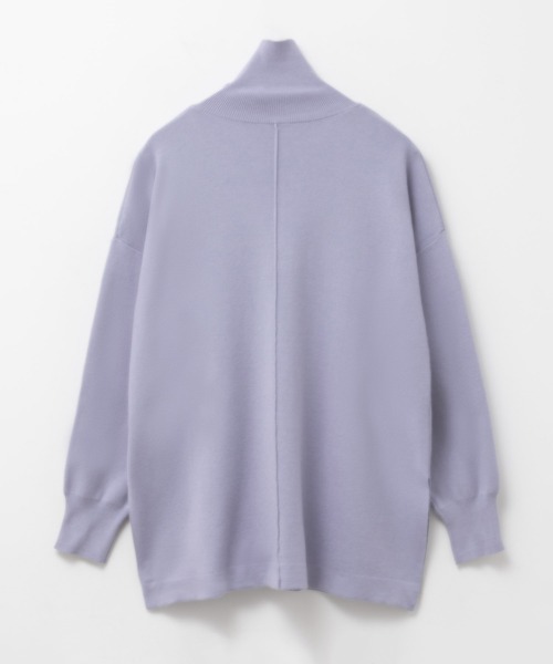 HusHusH（ハッシュアッシュ）の「【HusHusH/ハッシュアッシュ】リブタートルネック ニットチュニック（ニット/セーター・レディース・ラベンダー/モカ/ブラック・M/L）」の21枚目の写真