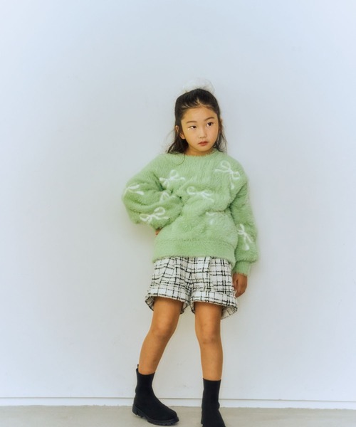 10C REPIPI（ジューシーレピピ）の「【10C REPIPI】ツイードショートパンツ（その他パンツ・キッズ・ホワイト/ブラック・130cm/110cm/120cm）」の3枚目の写真