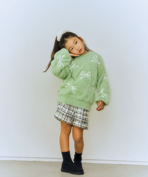 10C REPIPI（ジューシーレピピ）の「【10C REPIPI】ツイードショートパンツ（その他パンツ・キッズ・ホワイト/ブラック・130cm/110cm/120cm）」の4枚目の写真