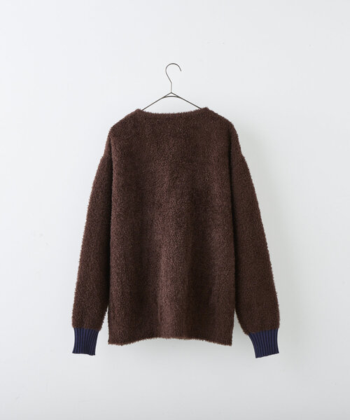 WHIMSIC(ウィムジック)の「【UNISEX】フェザーヤーンニットカーディガン(カーディガン/ボレロ・レディース・グレー/チャコールグレー/ブラウン・FREE)」の9枚目の写真