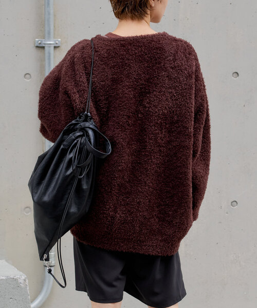 WHIMSIC(ウィムジック)の「【UNISEX】フェザーヤーンニットカーディガン(カーディガン/ボレロ・レディース・グレー/チャコールグレー/ブラウン・FREE)」の16枚目の写真