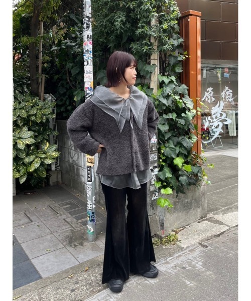 WHIMSIC(ウィムジック)の「【UNISEX】フェザーヤーンニットカーディガン(カーディガン/ボレロ・レディース・グレー/チャコールグレー/ブラウン・FREE)」の22枚目の写真