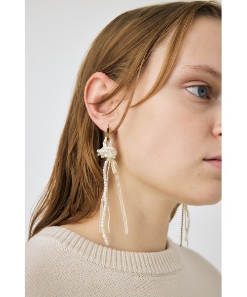 MOUSSY（マウジー）の「F/PEARL BIJOU HOOP ピアス（ピアス（両耳用）・レディース・ゴールド/シルバー・FREE）」の7枚目の写真