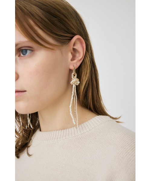 MOUSSY（マウジー）の「F/PEARL BIJOU HOOP ピアス（ピアス（両耳用）・レディース・ゴールド/シルバー・FREE）」の8枚目の写真