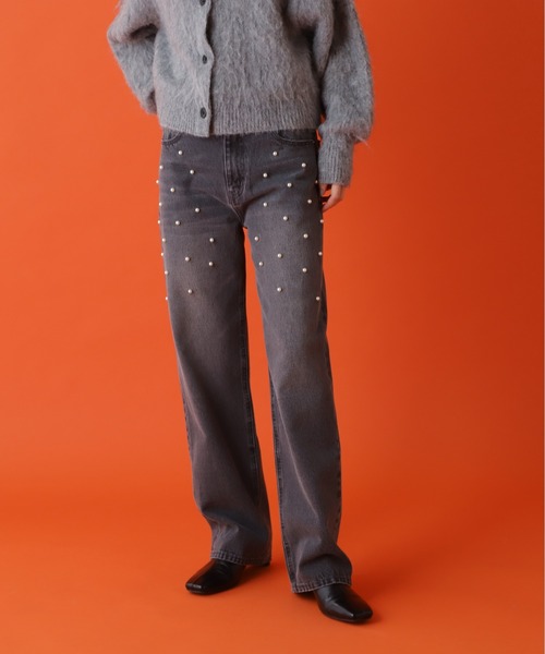 N.(N. Natural Beauty Basic)(エヌエヌナチュラルビューティーベーシック)の「◆パールデニム(デニムパンツ・レディース・グレー/ブルー・SMALL/MEDIUM)」の4枚目の写真