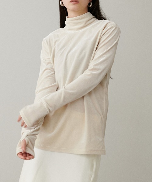LARUTA(ラルータ)の「【LARUTA】ハーフZIPベロアトップス(Tシャツ/カットソー・レディース・ブラウン/ブラック/オフホワイト・FREE)」の13枚目の写真