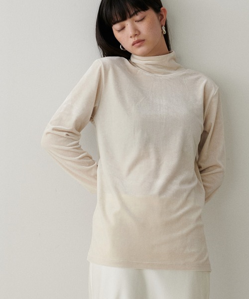 LARUTA(ラルータ)の「【LARUTA】ハーフZIPベロアトップス(Tシャツ/カットソー・レディース・ブラウン/ブラック/オフホワイト・FREE)」の11枚目の写真
