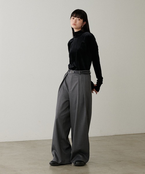 LARUTA(ラルータ)の「【LARUTA】ハーフZIPベロアトップス(Tシャツ/カットソー・レディース・ブラウン/ブラック/オフホワイト・FREE)」の21枚目の写真