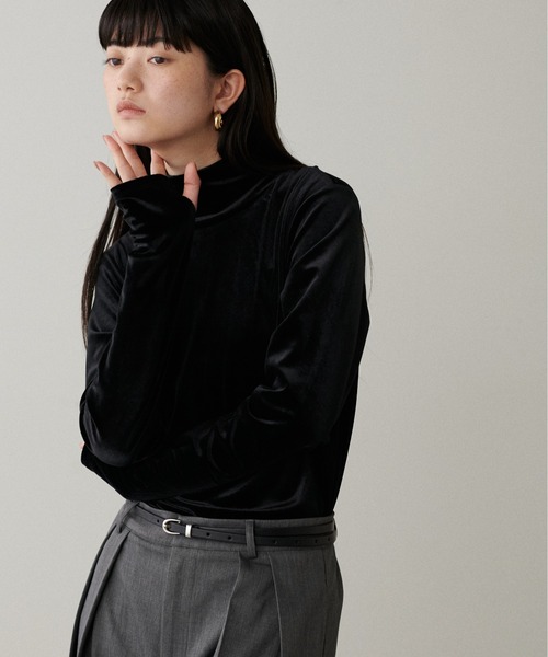 LARUTA(ラルータ)の「【LARUTA】ハーフZIPベロアトップス(Tシャツ/カットソー・レディース・ブラウン/ブラック/オフホワイト・FREE)」の19枚目の写真