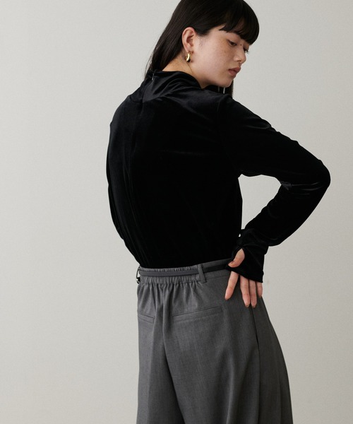 LARUTA(ラルータ)の「【LARUTA】ハーフZIPベロアトップス(Tシャツ/カットソー・レディース・ブラウン/ブラック/オフホワイト・FREE)」の20枚目の写真