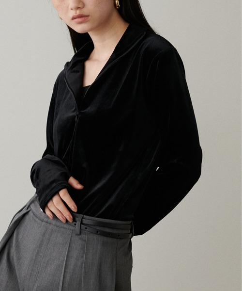 LARUTA(ラルータ)の「【LARUTA】ハーフZIPベロアトップス(Tシャツ/カットソー・レディース・ブラウン/ブラック/オフホワイト・FREE)」の22枚目の写真