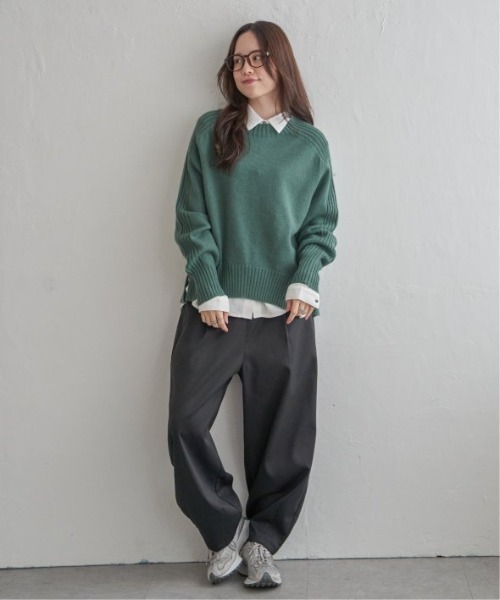 LBC（エルビーシー）の「【お得だ値】サイドスリットニット（ニット/セーター・レディース・ベージュ/グリーン/ブルー/チャコールグレー・L/M）」の5枚目の写真