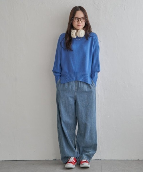 LBC（エルビーシー）の「【お得だ値】サイドスリットニット（ニット/セーター・レディース・ベージュ/グリーン/ブルー/チャコールグレー・L/M）」の9枚目の写真