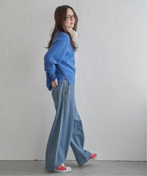 LBC（エルビーシー）の「【お得だ値】サイドスリットニット（ニット/セーター・レディース・ベージュ/グリーン/ブルー/チャコールグレー・L/M）」の10枚目の写真