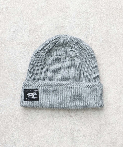 The Endless Summer（エンドレスサマー）の「【WEB / FLAG SHOP限定】TES JAPAN KNIT CAP / ニットキャップ（キャップ・メンズ・ネイビー/ベージュ/オフホワイト/グレー/ダークグリーン/ワイン/ブラック/ブラウン・FREE）」の3枚目の写真