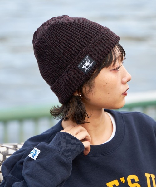 The Endless Summer（エンドレスサマー）の「【WEB / FLAG SHOP限定】TES JAPAN KNIT CAP / ニットキャップ（キャップ・メンズ・ネイビー/ベージュ/オフホワイト/グレー/ダークグリーン/ワイン/ブラック/ブラウン・FREE）」の8枚目の写真