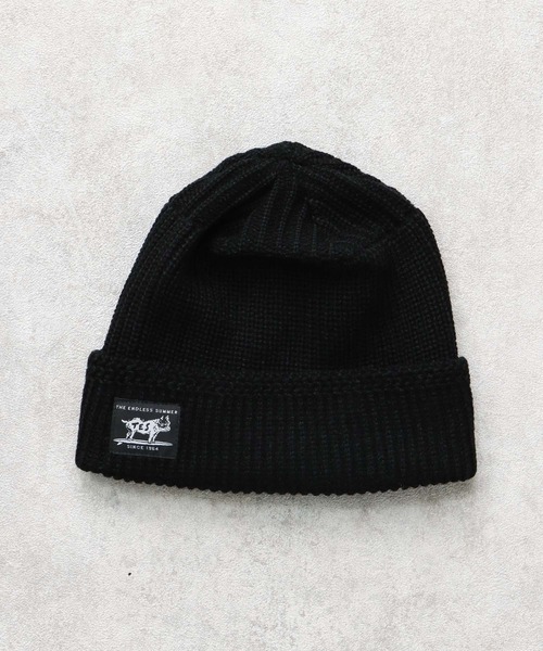 The Endless Summer（エンドレスサマー）の「【WEB / FLAG SHOP限定】TES JAPAN KNIT CAP / ニットキャップ（キャップ・メンズ・ネイビー/ベージュ/オフホワイト/グレー/ダークグリーン/ワイン/ブラック/ブラウン・FREE）」の2枚目の写真