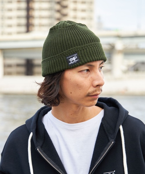 The Endless Summer（エンドレスサマー）の「【WEB / FLAG SHOP限定】TES JAPAN KNIT CAP / ニットキャップ（キャップ・メンズ・ネイビー/ベージュ/オフホワイト/グレー/ダークグリーン/ワイン/ブラック/ブラウン・FREE）」の6枚目の写真