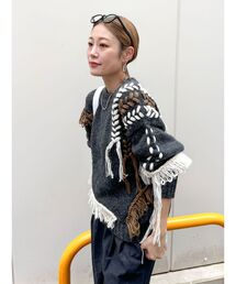 Ungrid | レースアップデザインルーズニット(ニット/セーター)