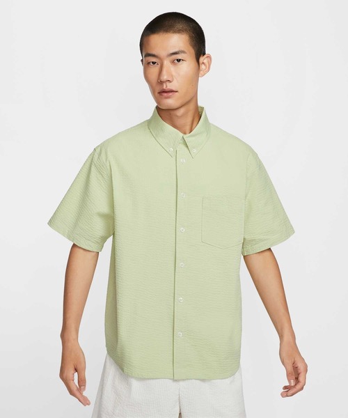ナイキ　半袖シアサッカーボタンダウンシャツ　US XL size （新品未使用） ナイキ 半袖シアサッカーボタンダウンシャツ US XL size （新品
