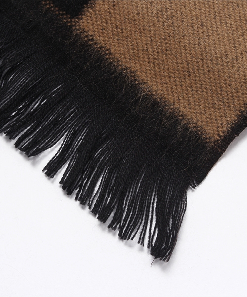 WHO'S WHO gallery（フーズフーギャラリー）の「【CORNILLON】パネルストール（マフラー・レディース・ブラック/ブラウン/ネイビー・FREE）」の6枚目の写真