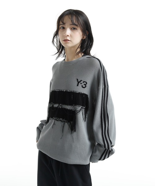 Y-3(ワイスリー)の「U GFX KNIT CREW(ニット/セーター・メンズ・グレー・LARGE/MEDIUM/SMALL/X-SMALL/XX-SMALL/XX-LARGE/X-LARGE)」の5枚目の写真