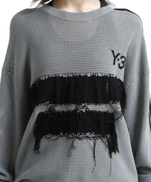 Y-3(ワイスリー)の「U GFX KNIT CREW(ニット/セーター・メンズ・グレー・LARGE/MEDIUM/SMALL/X-SMALL/XX-SMALL/XX-LARGE/X-LARGE)」の6枚目の写真