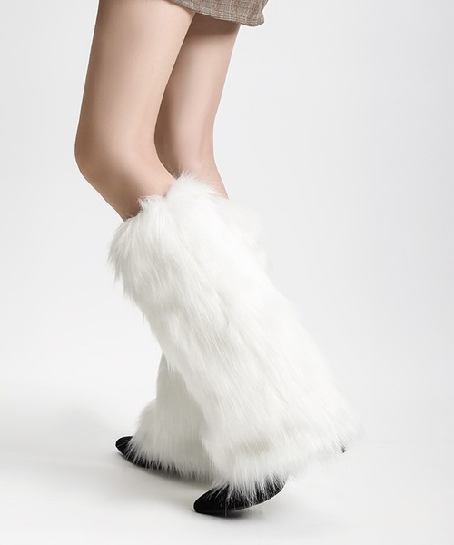 MEMECLE（メメクル）の「【 MEMECLE / メメクル 】フェイクファーレッグウォーマー（レッグウォーマー・レディース・グレー/ブラウン/ホワイト系その他/ブラック/ホワイト・FREE）」の15枚目の写真