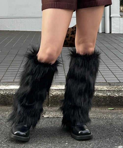 MEMECLE（メメクル）の「【 MEMECLE / メメクル 】フェイクファーレッグウォーマー（レッグウォーマー・レディース・グレー/ブラウン/ホワイト系その他/ブラック/ホワイト・FREE）」の20枚目の写真