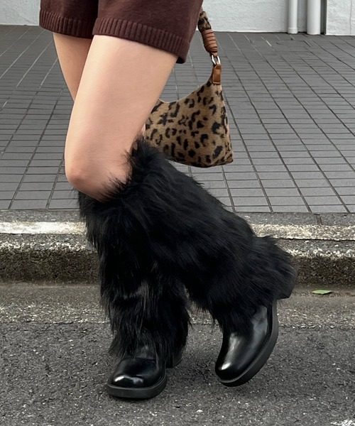 MEMECLE（メメクル）の「【 MEMECLE / メメクル 】フェイクファーレッグウォーマー（レッグウォーマー・レディース・グレー/ブラウン/ホワイト系その他/ブラック/ホワイト・FREE）」の21枚目の写真