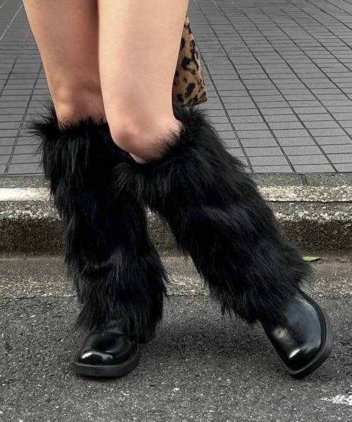 MEMECLE（メメクル）の「【 MEMECLE / メメクル 】フェイクファーレッグウォーマー（レッグウォーマー・レディース・グレー/ブラウン/ホワイト系その他/ブラック/ホワイト・FREE）」の22枚目の写真