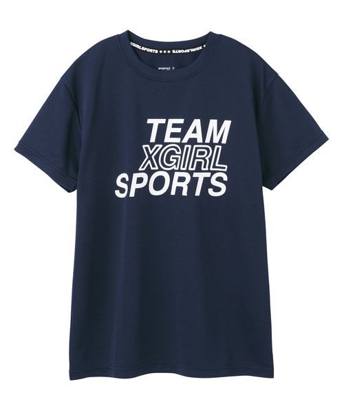 X-girl（エックスガール）の「【X-girl sports】S/S TEE SLANTED LOGO /スポーツウエア /スポーツグッズ/運動用/普段使い/ランニング/ジョギング/Tシャツ/TEE（スポーツグッズ・レディース・アッシュ/ホワイト/ネイビー/ブラック・MEDIUM/SMALL）」の4枚目の写真