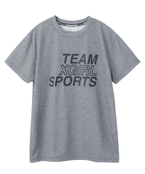 X-girl（エックスガール）の「【X-girl sports】S/S TEE SLANTED LOGO /スポーツウエア /スポーツグッズ/運動用/普段使い/ランニング/ジョギング/Tシャツ/TEE（スポーツグッズ・レディース・アッシュ/ホワイト/ネイビー/ブラック・MEDIUM/SMALL）」の3枚目の写真