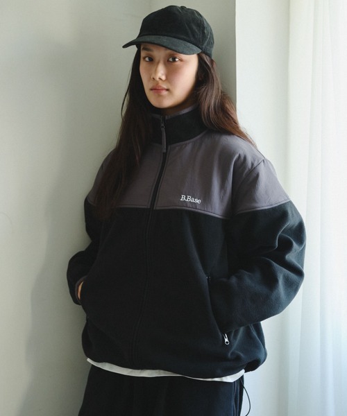 BROKEN BASE（ブロークンベース）の「ナイロン切り替えフリースブルゾン（ブルゾン・メンズ・ブラック系/ネイビー/ブラック系1/ネイビー系1・MEDIUM/LARGE/SMALL）」の3枚目の写真