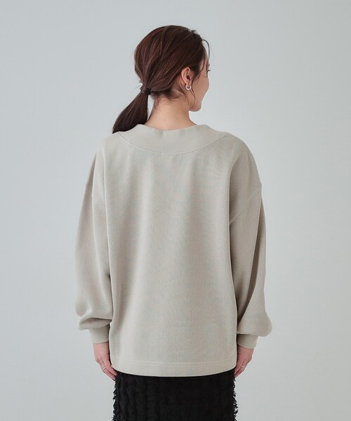 SHOO・LA・RUE（シューラルー）の「◆【S-LL】大人カジュアルに オフネックニットソー（Tシャツ/カットソー・レディース・グレー/ブラック/ブルーグリーン/ボルドー・01/02/03/04）」の10枚目の写真