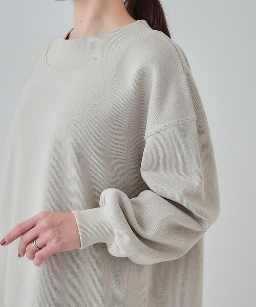 SHOO・LA・RUE（シューラルー）の「◆【S-LL】大人カジュアルに オフネックニットソー（Tシャツ/カットソー・レディース・グレー/ブラック/ブルーグリーン/ボルドー・01/02/03/04）」の12枚目の写真