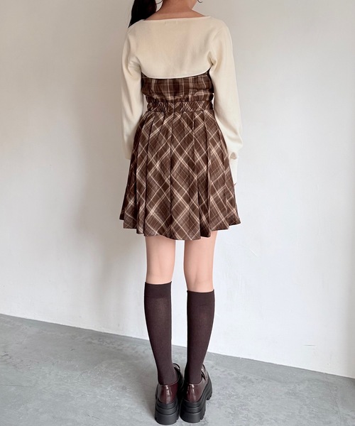 セール】ショートニット×キャミワンピースセット（ワンピース）｜NOMAE