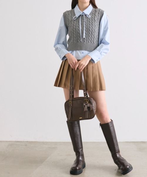 OLIVE des OLIVE（オリーブデオリーブ）の「シャツ＋ベストセット（シャツ/ブラウス・レディース・オフホワイト/チャコールグレー/ピンク・FREE）」の19枚目の写真