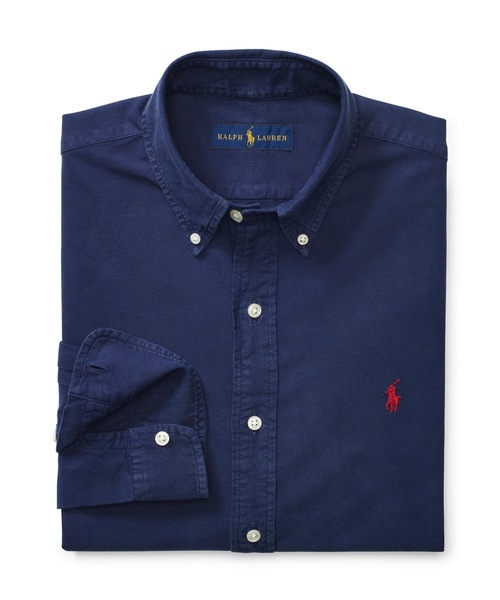 POLO RALPH LAUREN（ポロ ラルフ ローレン）の「スリム コットン オックスフォード シャツ（シャツ/ブラウス・メンズ・ネイビー/オレンジ/ブラック/グレー・XX-LARGE/X-LARGE/MEDIUM/LARGE/SMALL/X-SMALL）」の3枚目の写真