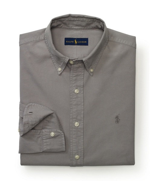 POLO RALPH LAUREN（ポロ ラルフ ローレン）の「スリム コットン オックスフォード シャツ（シャツ/ブラウス・メンズ・ネイビー/オレンジ/ブラック/グレー・XX-LARGE/X-LARGE/MEDIUM/LARGE/SMALL/X-SMALL）」の2枚目の写真