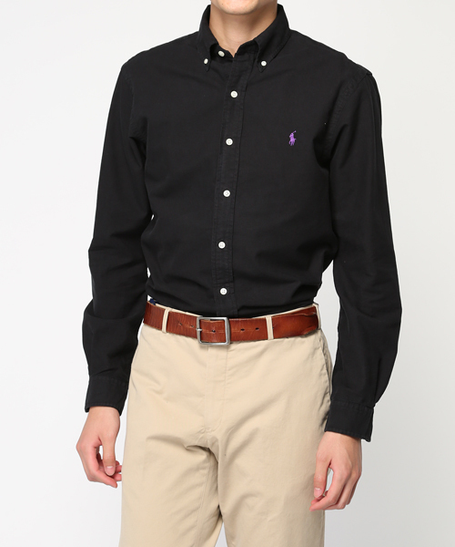 POLO RALPH LAUREN（ポロ ラルフ ローレン）の「スリム コットン オックスフォード シャツ（シャツ/ブラウス・メンズ・ネイビー/オレンジ/ブラック/グレー・XX-LARGE/X-LARGE/MEDIUM/LARGE/SMALL/X-SMALL）」の5枚目の写真