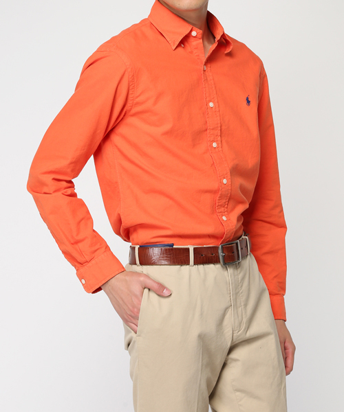 POLO RALPH LAUREN（ポロ ラルフ ローレン）の「スリム コットン オックスフォード シャツ（シャツ/ブラウス・メンズ・ネイビー/オレンジ/ブラック/グレー・XX-LARGE/X-LARGE/MEDIUM/LARGE/SMALL/X-SMALL）」の9枚目の写真